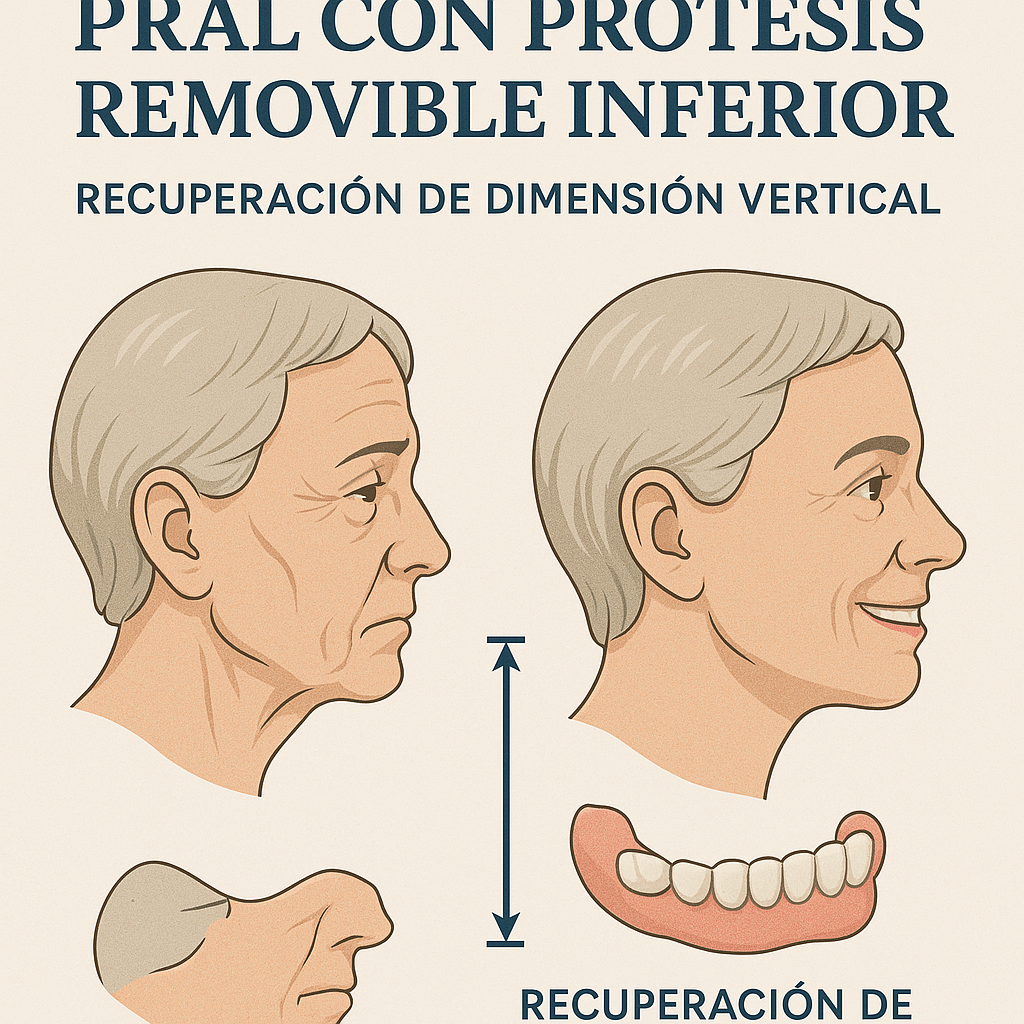 REHABILITACION ORAL CON PROTESIS REMOVIBLE INFERIOR RECUPERACIÓN DE DIMENSIÓN VERTICAL.