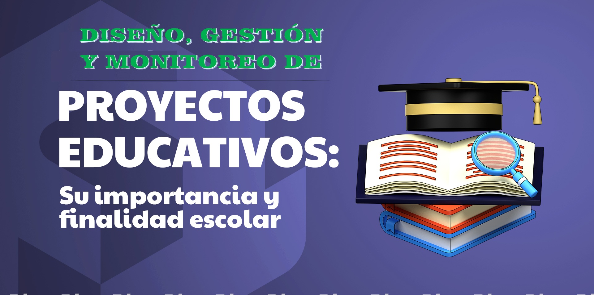 DISEÑO, GESTIÓN Y MONITOREO DE PROYECTOS EDUCATIVOS